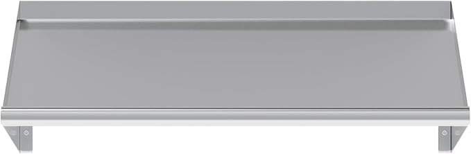 304 Stainless Steel Slanted Wall Rack Shelf with Drain Outlet – 42" x 22.5" | Commercial Wall-Mounted Drip Shelf for Bar, Kitchen, or Dish Station (42 in. x 22 1/2 in)