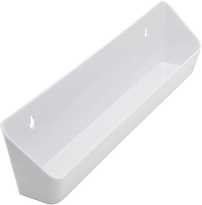 Aiwaiufu 14“ Kitchen Sink Front Trays Tip Out Tray Set Polymer Plastic White – 1 Pair