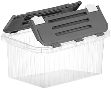 Superio Storage Bins with Lids, Clear Plastic Containers for Organizing, Stackable Totes, BPA Free, Odor Free, Organizer Boxes for Home, and Dorm, 10.5 Quart (4 Pack, 15"x10"x7")