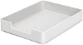 Letter-Size Tray, Desk Drawer Organizer, A4 Plastic Paper Tray, Plastic Paper Holder File Organizer for Office, School, Home Storage (White)