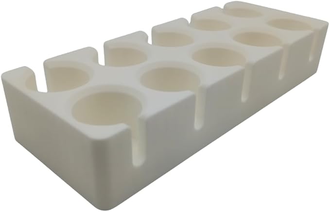 30 mL VialGrid Stackable Vial Holder – 10-Slot Tray for 30 mL / 1.4" Vials, Space-Saving Pharmacy & IV Clinic Organizer, Compatible with 50 mL VialGrid, Durable White Plastic