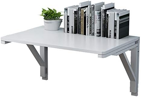 MM MELISEN Wall Mounted Folding Table, 80x60cm, White, Space-Saving Design