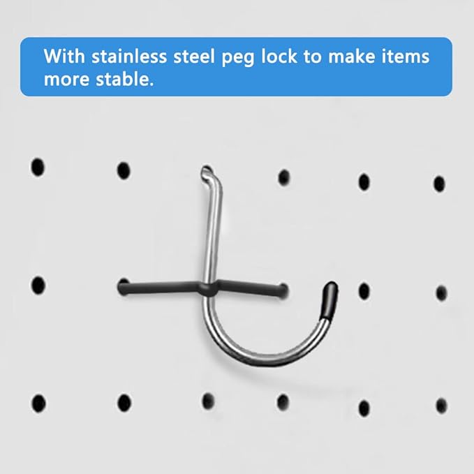 258PCS Pegboard Hooks, Pegboard Accessories Organizer Kit, Pegboard Set for Tools,1/8 and 1/4 inch Pegboard Hooks Assortment, Peg Board Hooks, Peg Board Bins, Peg Locks