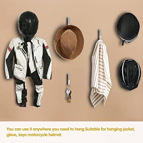 EBaokuup 6 Set Helmet Holder - Wall Mounted Motorbike Helmet Storage Rack with Mounting Screws (6 Hooks + 12 Screws)