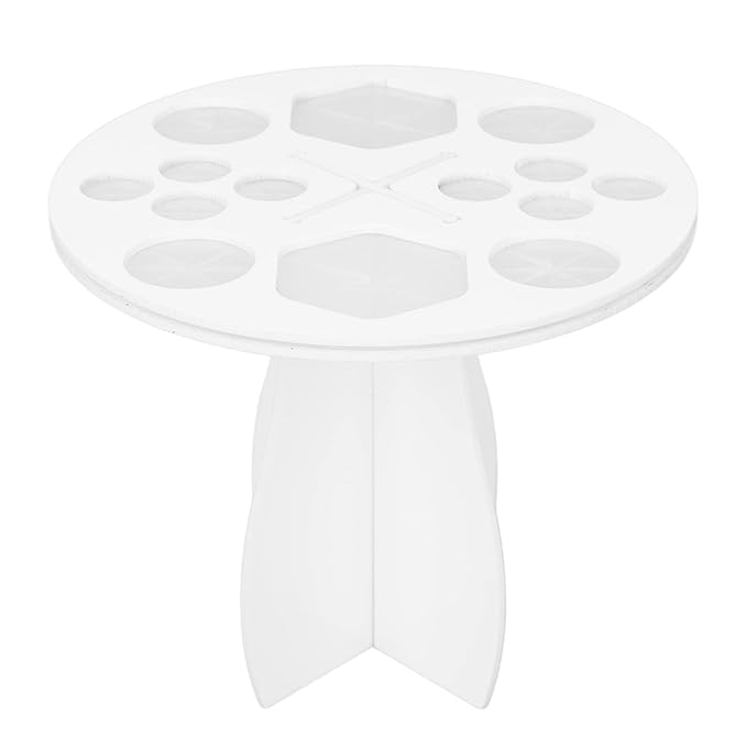 ZJchao Makeup Brush Drying Rack, 14 Holes Paint Brush Drying Holder Make Up Organizer Tree Tray Stand Makeup Brush Holder Brush Dryer Stand with Bottom Bracket for Storing Drying Brushes