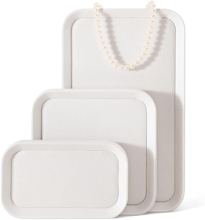 Ring Display, Leather Earring Organizer,Luxury Key Tray,Premium Decorative Tray,White Jewelry Dish