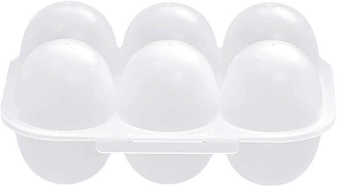 6 Grid Eggs Holder Container, Portable Tray Egg Grid Storage Container With Lid Camping Boxes Carriers For Camping Picnics Travel Kitchen Restaurants