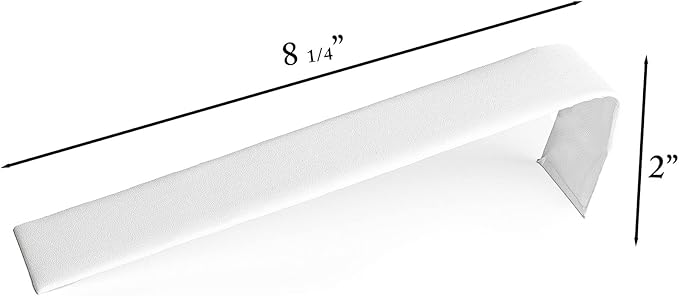 Novel Box 6 Pack Bracelet/Watch Ramp White Leatherette 2x8.25x2 Inches - Slim and Sleek Ramps for Jewelry Display - Bracelet Holder Organizer Stand for Wedding, Selling & Personal Use