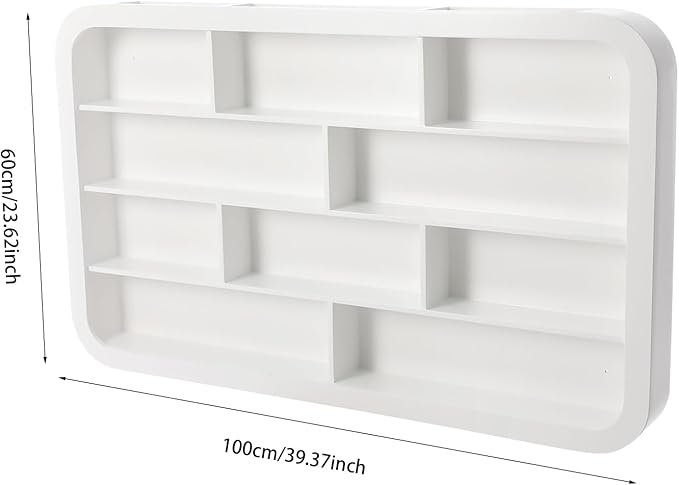 Wall Mounted Nail Polish Racks 4 Tier Hanging Nail Polish Storage Holder Cosmetic Display Stand Nail Polish Shelf Organizer for Home Salon Business Spa