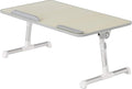Amazon Basics Adjustable Tray Table Lap Desk Fits up to 17-Inch Laptop, Large, 13"x24", Cream
