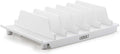 Adjustable Universal Cell Phone Dock Stand Holder, Tablet Organizer Multi Device Desktop Stand for iPhone Samsung Galaxy Google Nexus Kindle - No Charging Port (White)