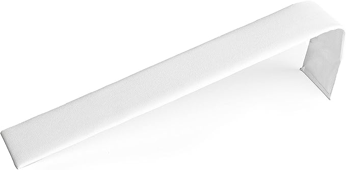 Novel Box 2 Pack Bracelet/Watch Ramp White Leatherette 2x8.25x2 Inches - Slim and Sleek Ramps for Jewelry Display - Bracelet Holder Organizer Stand for Wedding, Selling & Personal Use
