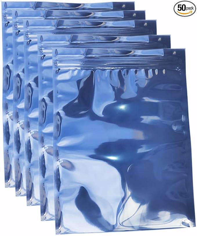 50pcs 5.9x7.8in/15x20cm Anti Static Bags, Premium Resealable Antistatic Bags for Various Precision Parts, Electronic Equipment, HDD, SSD Hard Drive, Computer Accessories