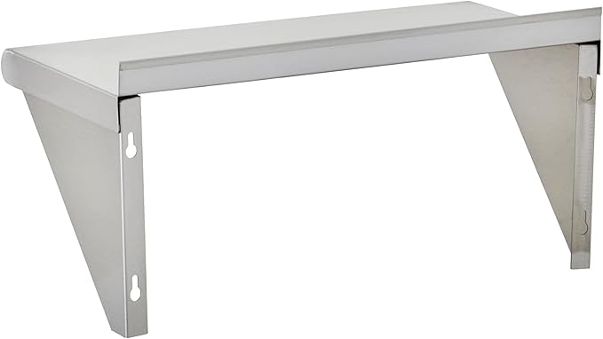 Commercial Wall Shelf - 230 lb. Weight Capacity, 36" W x 12" D, NSF Solid, Stainless Steel - 2/Pk (29N-229)