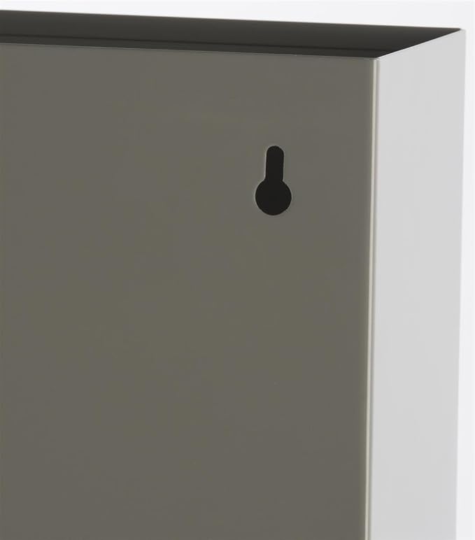 Durham Displays2go Hanging File Folder Rack with 11 Tiered Pockets, Wall Mount Office Organizer - Tan Powder-Coated Steel
