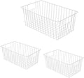 16inch Upright Freezer Organizer Baskets for 13-14,16-21 cu.ft Standup Freezer, Settle freezer chaos and reduce food waste effectively, Durable, Fully Use Space, Improve Air Circulate,Pack 3