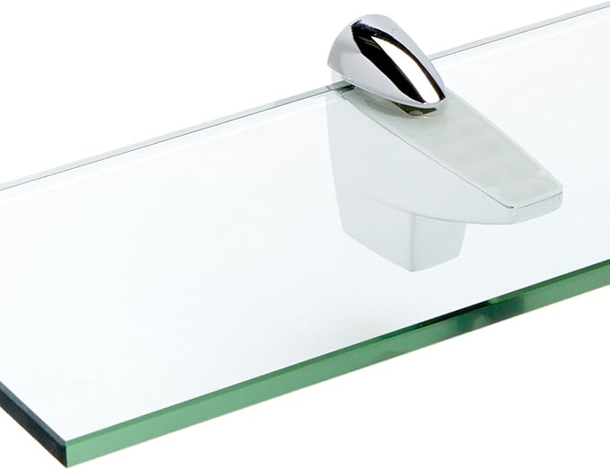 Spancraft Glass F-10x18-Chrome Falcon Glass Shelf, Chrome, 10" x 18"