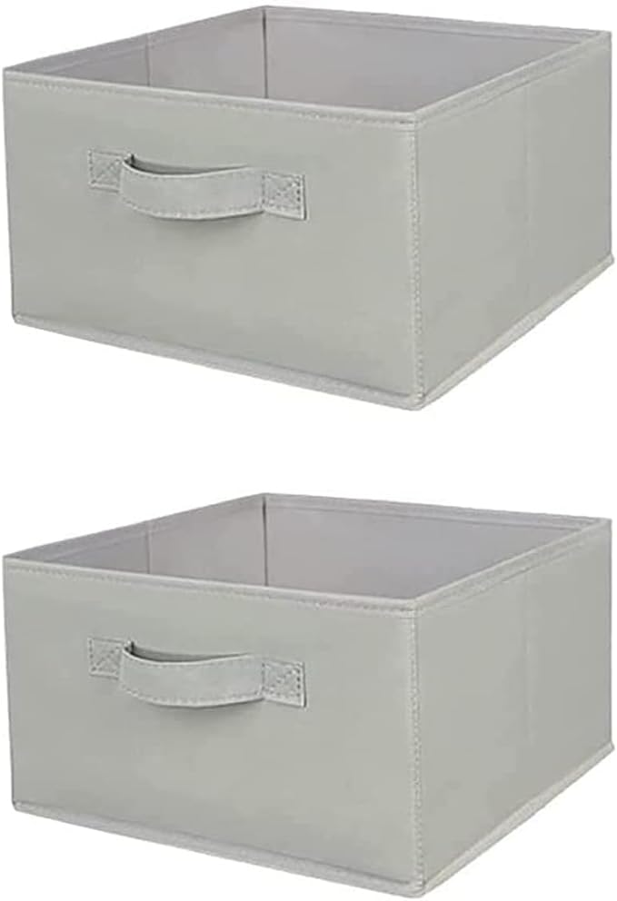 Hanging Shelf Closet Storage Organizer Removable Drawers ，Hanging Storage Organizer Hanging Sweater 2 Sock Underwear Drawers for Closet, Bedroom, Light Grey