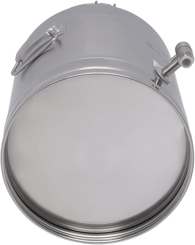 7.4Gallon Milk Can,Milk Bucket Wine Oil Rice Pail Bucket Milk Can 304 Stainless Steel Tote Jug with Sealed Lid and Spigo,For Storing Ghee, Milk, Wine,Wheat,Beans,Tea Leaves,Grains