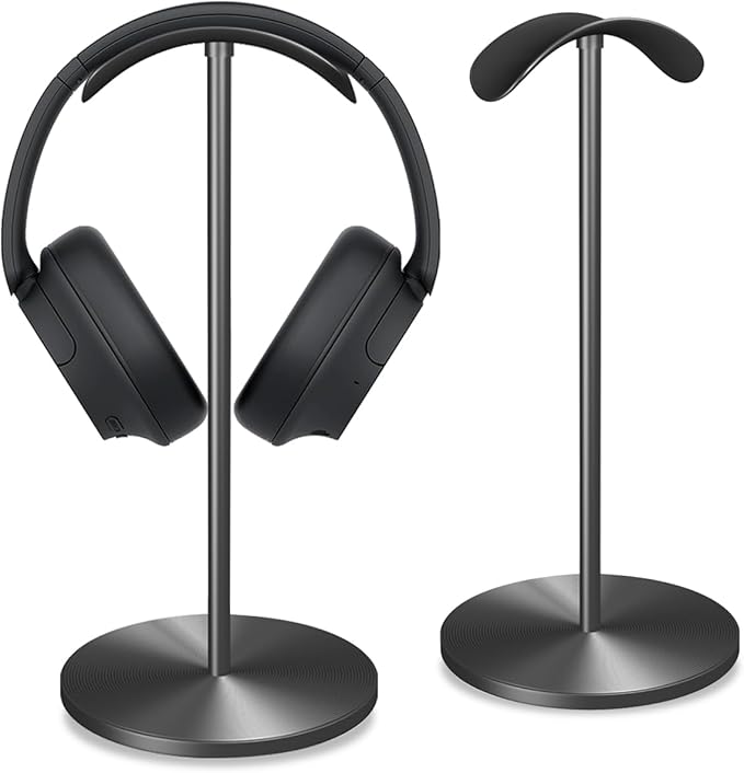 Headphone for Desk Hanger Holder Organizer Keeper Racks Storage Mount Gaming Headset Stand Premium Functional Craftmanship Headset Stand (Metal)