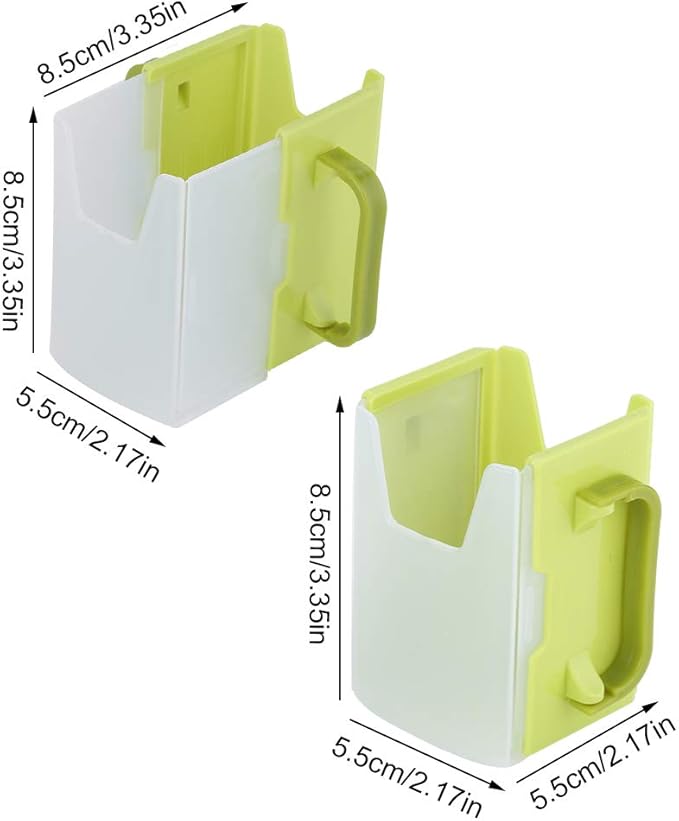 Yctze Adjustable and Spillproof Drink Holder with Handle for Milk Cartons, Boxes - for Toddlers, Kids, Children - Plastic Kitchen Tool (Green)