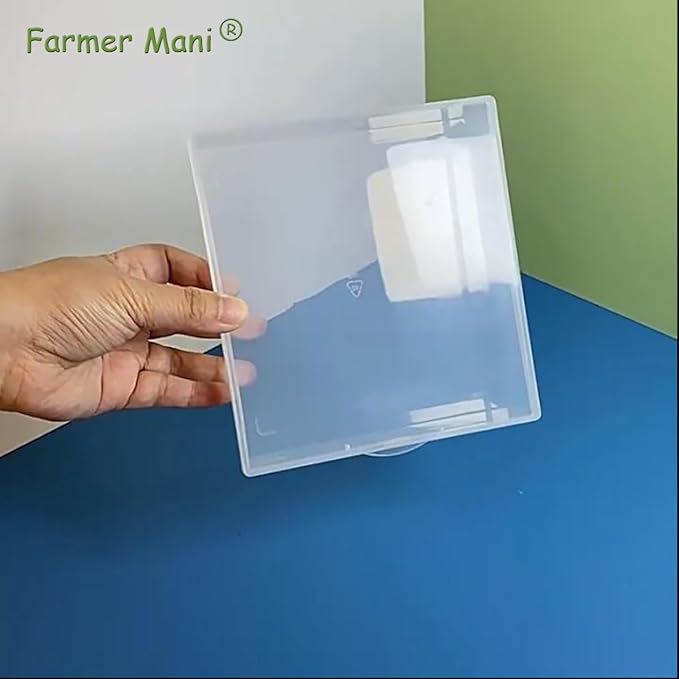 Clear Polypropylene Rectangle Beads Storage Containers Box (5.87 x 6.34 x 1.5 inch) with Lid for Collecting Small Items, Beads, Game Pieces, Business Cards, Crafts Accessories