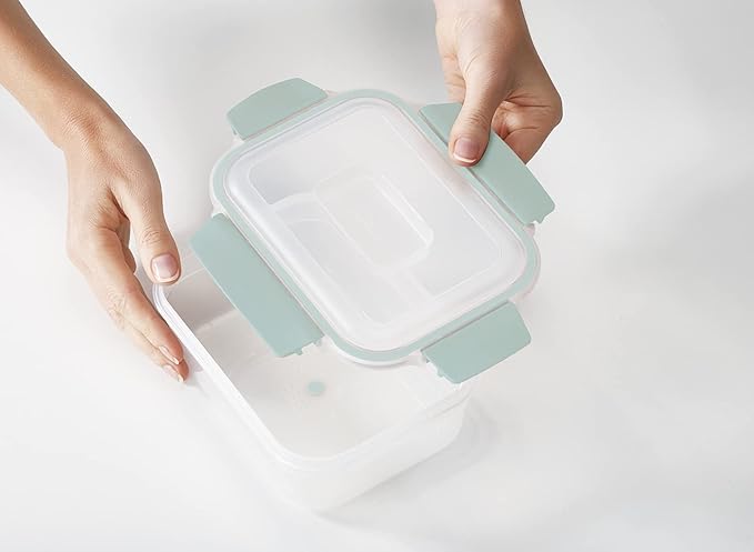 Joseph Joseph Nest Lock, 10 Piece Plastic Food Storage Container set with lids, Leak Proof, Airtight, Space Saving, Kitchen Storage, BPA free - Sage Green