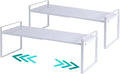 2-Pack Expandable Shelf Organizer for Kitchen Countertop, kitchen organizers and storage，under sink expandable shelf organizer