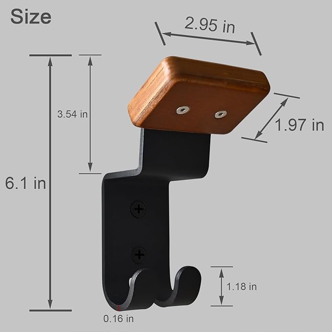 Motorcycle Helmet Rack, Heavy Duty Helmet Holder on Wall for Motorcycles Keys Gloves (2)