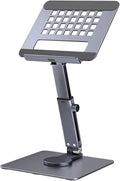 GuaziV 360° Adjustable Tablet Stand - Ergonomic Foldable Holder for iPad 10.2-12.9”, Kindle, Phones 4-13”, Anti-Slip Desktop Mount for Work, Cooking, Gaming & Reading