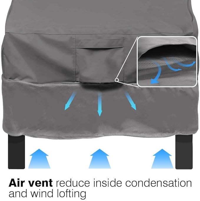 Vailge Patio Chair Covers, Lounge Deep Seat Cover, Heavy Duty and Waterproof Outdoor Lawn Patio Furniture Covers (4 Pack - Small, Grey)
