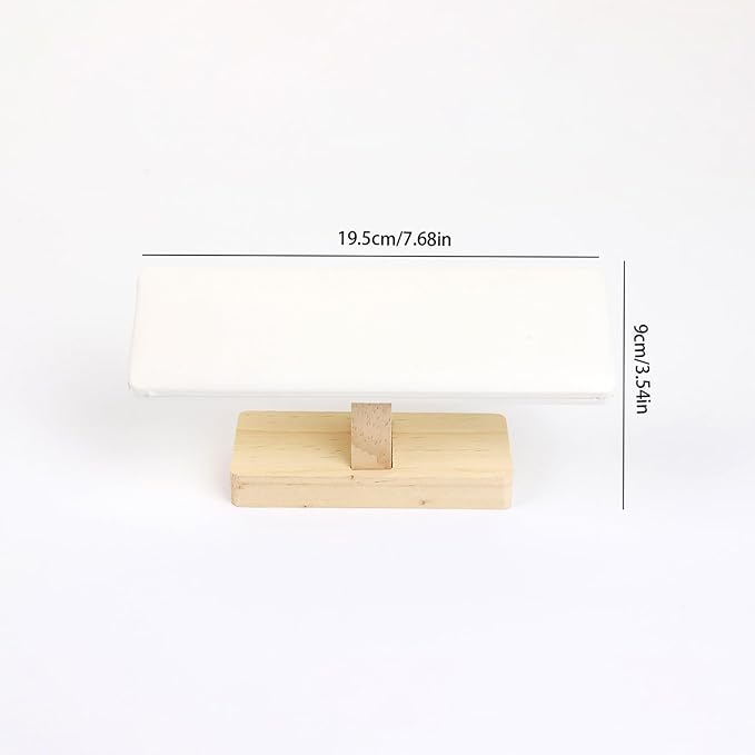 Wooden Watches Display Stands Base Watch Necklace Bracelet Organizer Rack Bangle Scrunchie Headband Showcase Stands Exterior Velvet Black