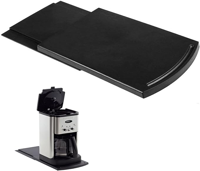 HauSun Handy Sliding Tray Sliding Tray Mat for Coffee Maker,Kitchen Appliance Moving Caddy,Countertop Stoage for Air Fryer, Blender, Stand Mixer,Food Processors,1 Set