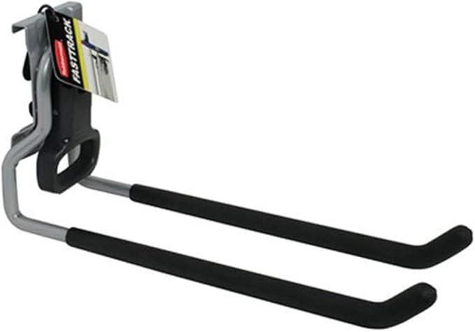 Rubbermaid Fasttrack Wall Mounted Garage Storage Utility Multi Hook for Tools, Chairs, Hose, Equipment, and Other Items, Supports 50 Lbs Each (4 Pack)