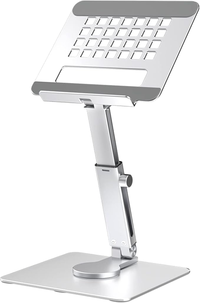 GuaziV 360° Adjustable Tablet Stand - Ergonomic Foldable Holder for iPad 10.2-12.9”, Kindle, Phones 4-13”, Anti-Slip Desktop Mount for Work, Cooking, Gaming & Reading
