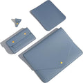 PU Leather Laptop Sleeve - Compatible with 15.3 inch MacBook Air, Surface Book, Laptop Studio - Blue