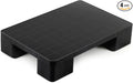 4 Pcs Plastic Pallet for Basement Storage Easy Stack Lightweight Floor Pallet Display Flooring Room Supermarket Christmas, Support up to 2000 Lbs (23'' L X 16'' W X 4.7'' H,Black)