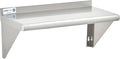 Commercial Wall Shelf - 300 lb. Weight Capacity, 36" W x 15" D, NSF Solid, Stainless Steel (29N-019)
