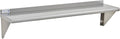 Commercial Wall Shelf - 255 lb. Weight Capacity, 48" W x 12" D, NSF Solid, Stainless Steel (29N-013)