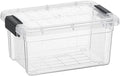 Superio Clear Plastic Storage Bin with Lid, 3.4 Qt, Non-Toxic, BPA Free, Odor Free, Organizer Storage Box, Stackable Plastic Tote for Home, Garage, School, and Office, X-Small