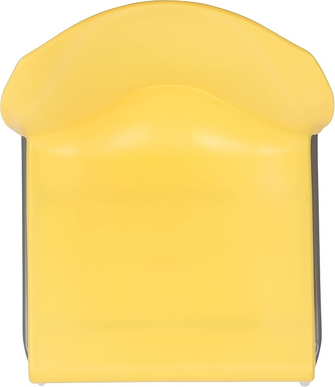 Flash Furniture HERCULES Series 880 lb. Capacity Yellow Full Back Contoured Stack Chair with Gray Powder Coated Sled Base
