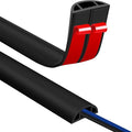 Floor Cord Covers for Wires 3.3FT Cable Hider Wire Cover Self Adhesive Cord Hider Floor for Offices, Homes, Workshops, Warehouses Cable Cavity 0.39" W x 0.27" H
