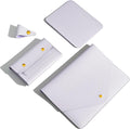 PU Leather Laptop Sleeve 16 Inch Compatible with New MacBook Pro 16 A2991 A2780, MacBook Pro 15, Surface Book 15, Dell XPS 15 with Small Pouch, Mouse Pad and Cord Organizer Color Light Purple