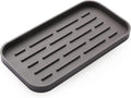 Silicone Kitchen Sink Organizer Tray for Multiple Usage,Eco-Friendly Sponges Holder for Kitchen Bathroom Counter or Sink,Dish Soap Dispenser,Scrubber,Bottle,Cup (Coffee, 10"×5.3")