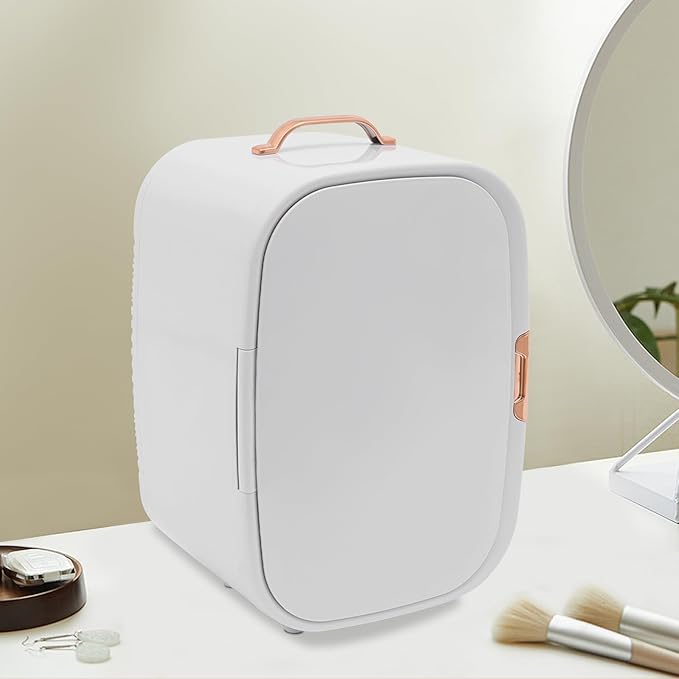 12.68Qt Portable Small Refrigerator Cosmetics Refrigerator Mini Fridge with Constant Temperature( 4-60℃/39.2-140℉) Personal Beauty Fridge for Bedrooms, Offices, Dormitories, Dressing Rooms(White)