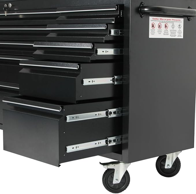 72 inch Tool Chest with 15 Drawers for Garage, Workbench and Repair Store, Tool Cabinet -Black (72 inch Tool Chest- Black)