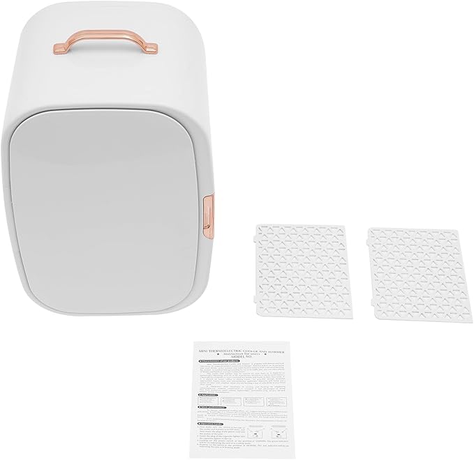 12.68Qt Portable Small Refrigerator Cosmetics Refrigerator Mini Fridge with Constant Temperature( 4-60℃/39.2-140℉) Personal Beauty Fridge for Bedrooms, Offices, Dormitories, Dressing Rooms(White)