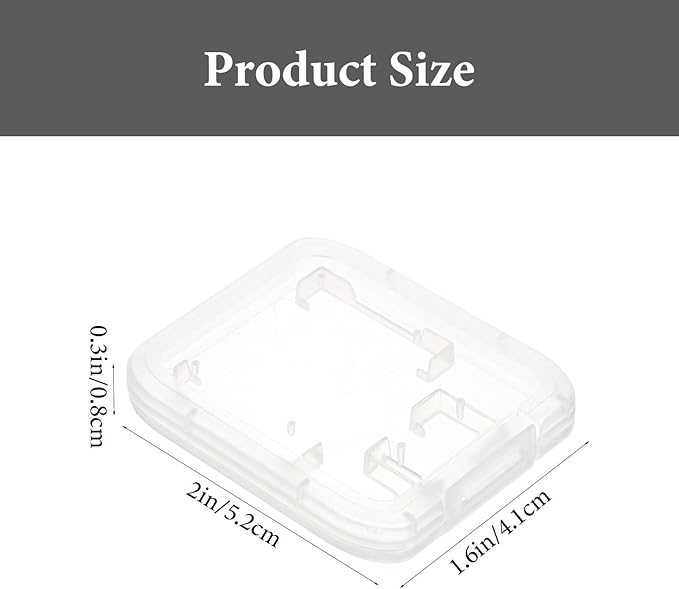 24pcs Portable Memory Card Cases Small Organizer for Secure Digital and Cards Transparent Storage Box with Lid Lightweight Protective Holder to Prevent Loss and Damage for Cameras