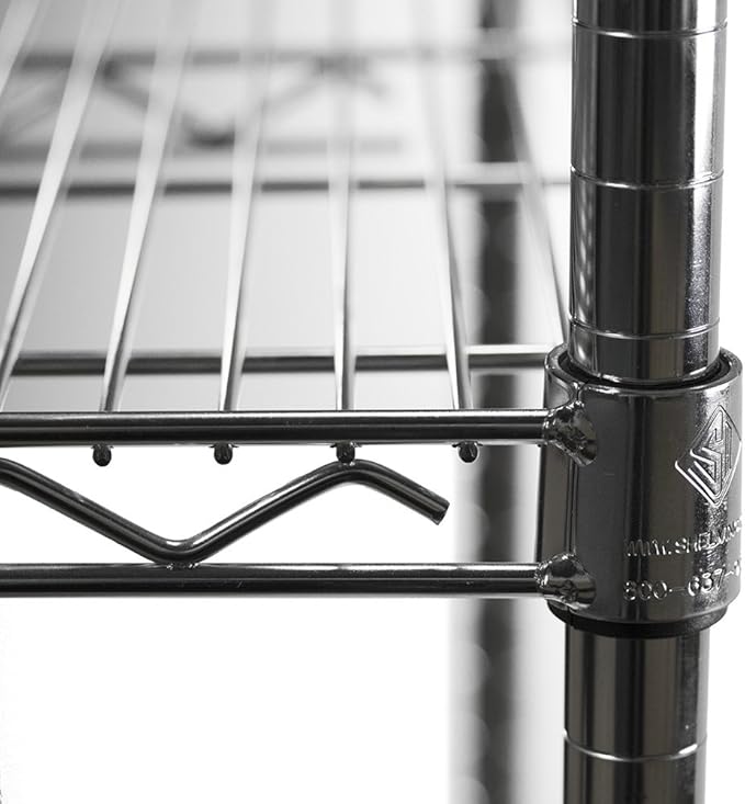 Shelving Inc. 8" d x 12" w Chrome Wire Shelving with 1 Tier Shelf, Weight Capacity 800lbs Per Shelf
