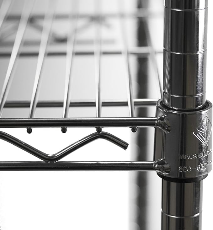 Shelving Inc. 8" d x 36" w Chrome Wire Shelving with 1 Tier Shelf, Weight Capacity 800lbs Per Shelf